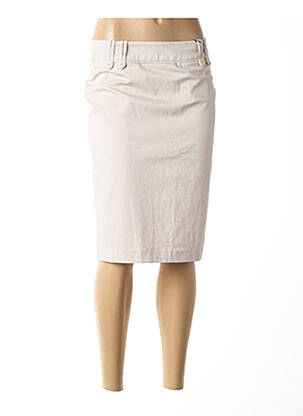 Fustă midi bej UN TEMPS POUR ELLE femeie