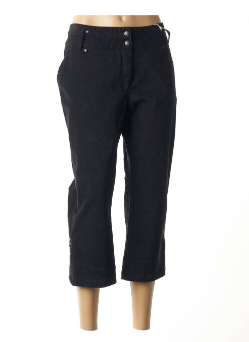 Pantalon trei sferturi negru FLEUR DE SEL femeie