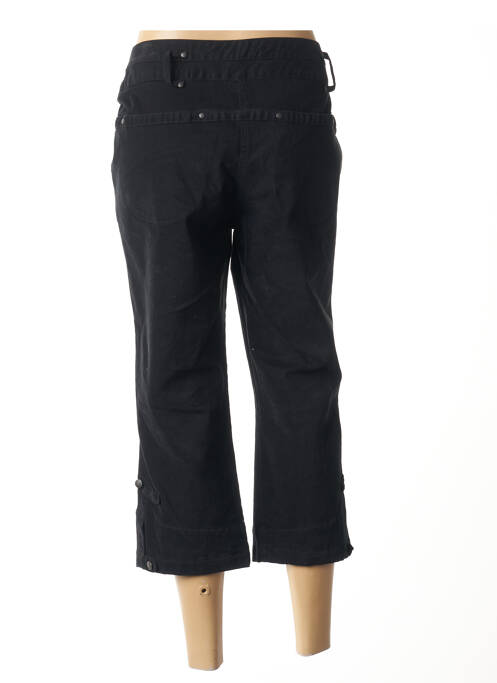 Pantalon trei sferturi negru FLEUR DE SEL femeie
