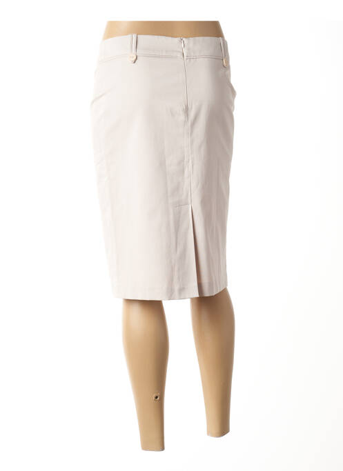 Fustă midi bej UN TEMPS POUR ELLE femeie