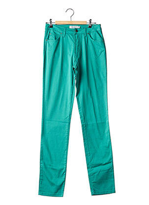 Pantalon slim țesătură poplin mărime normală verde BARILOCHE femeie