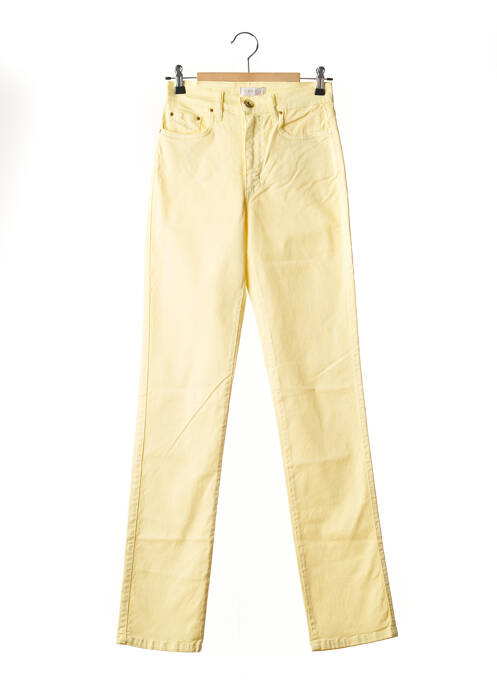 Pantalon slim galben CRN-F3 femeie