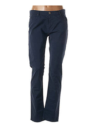 Pantalon slim țesătură poplin mărime normală albastru IMPAQT femeie