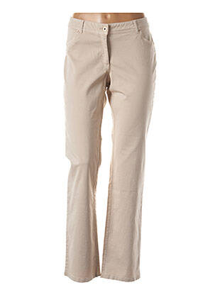 Pantalon slim bej DIXIT femeie
