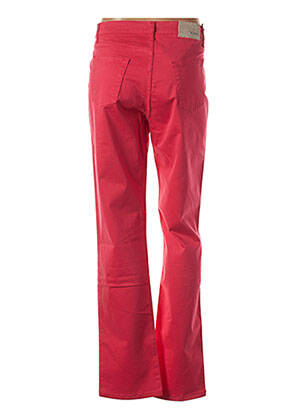 Pantalon slim țesătură poplin mărime normală roșu CRN-F3 femeie
