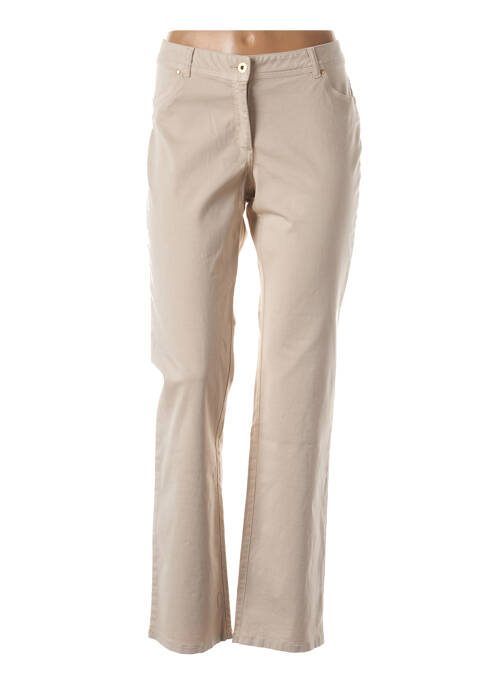 Pantalon slim bej DIXIT femeie
