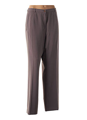 Pantalon drept țesătură crep mărime normală maro SYM femeie