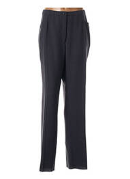 Pantalon drept închidere cu fermoar sub clapetă cu nasturi mărime normală albastru PAUPORTÉ femme