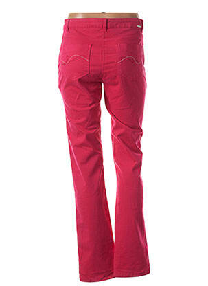 Pantalon slim țesătură poplin mărime normală roz DIANE LAURY femeie