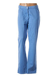 Pantalon slim țesătură poplin mărime normală albastru DIANE LAURY femeie