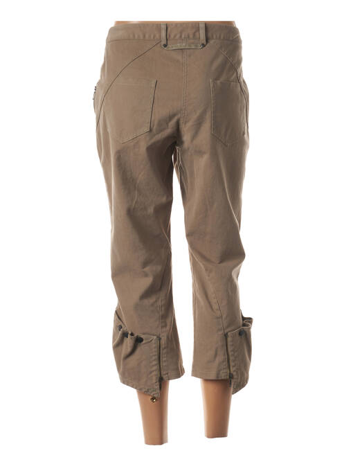 Pantalon trei sferturi elasticitate mărime normală maro FLEUR DE SEL femme