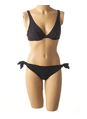 Costum de baie din două piese închidere cu legături de legat negru MISS BIKINI femeie