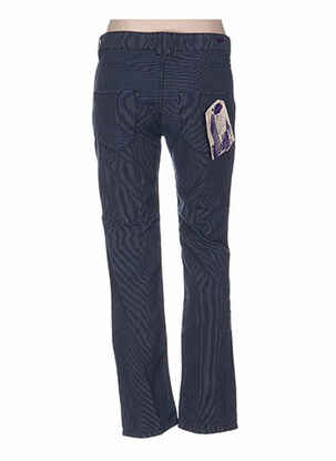 Pantalon drept închidere cu fermoar sub clapetă cu nasturi mărime normală albastru DENIMOOD femeie
