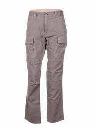 Pantalon drept închidere cu fermoar sub clapetă cu nasturi mărime normală maro MY PANTS femeie