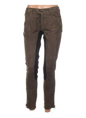 Pantalon slim verde APRIL MAY femeie