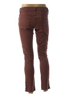 Pantalon 7/8 închidere cu fermoar sub clapetă cu nasturi talie joasă portocalie ACQUAVERDE femeie