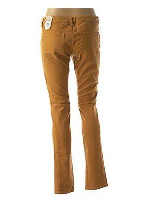 Pantalon drept elasticitate talie joasă galben WAS femeie