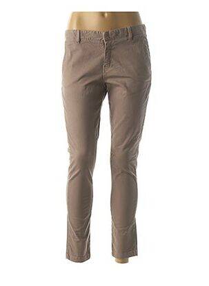 Pantalon 7/8 elasticitate talie joasă maro ACQUAVERDE femeie
