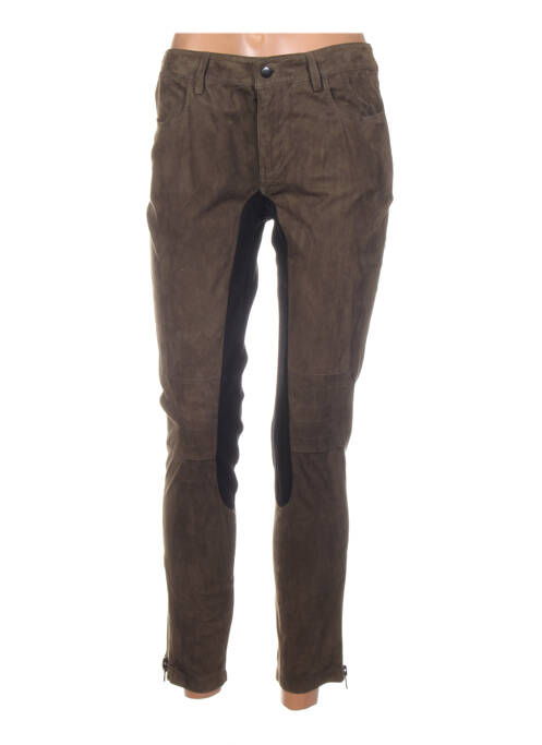 Pantalon slim verde APRIL MAY femeie