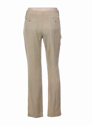 Pantalon drept talie cu cleme talie înaltă bej HEICH femeie