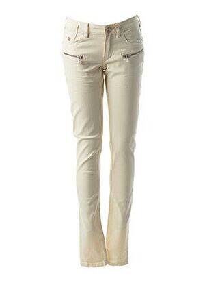 Pantalon slim talie joasă talie joasă bej MAISON SCOTCH femme