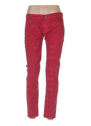 Pantalon slim talie joasă talie joasă roșu LEON & HARPER femeie