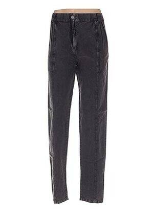 Pantalon drept talie cu cleme talie înaltă negru AMERICAN RETRO femeie