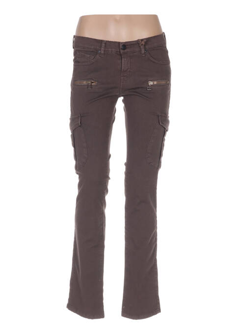 Pantalon slim maro DENIMOOD femeie