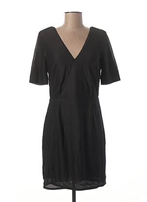 Rochie midi închidere cu fermoar la spate mâneci scurte negru ON.YOU femeie