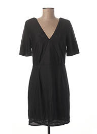 Rochie midi închidere cu fermoar la spate mâneci scurte negru ON.YOU femeie
