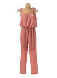 Salopetă-pantalon țesătură crep bretele subțiri portocaliu COTE ANGLAISE femme