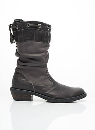 Botine/ghete material neted pătrat gri STONES AND BONES fată
