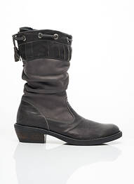 Botine/ghete material neted pătrat gri STONES AND BONES fată