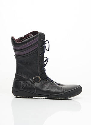 Botine/ghete material neted vârf rotund negru RONDINELLA fată