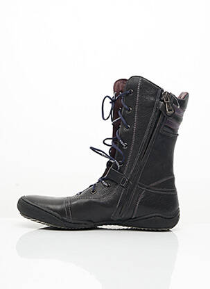 Botine/ghete material neted vârf rotund negru RONDINELLA fată
