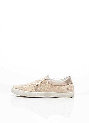 Slip-on-uri vârf rotund vârf rotund bej ROMAGNOLI fată