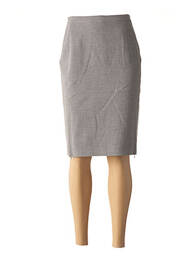 Fustă midi talie cu cleme gri TRICOT CHIC femme