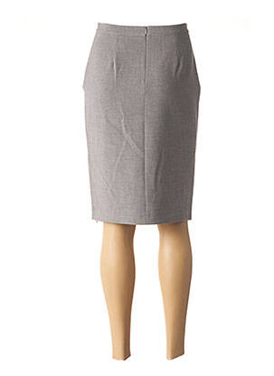 Fustă midi talie cu cleme gri TRICOT CHIC femeie