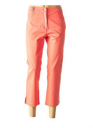 Pantalon trei sferturi roz MADEMOISELLE AMBRE femeie