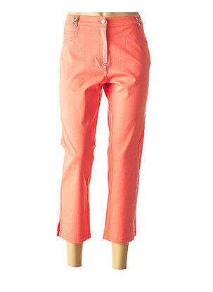 Pantalon trei sferturi roz MADEMOISELLE AMBRE femeie