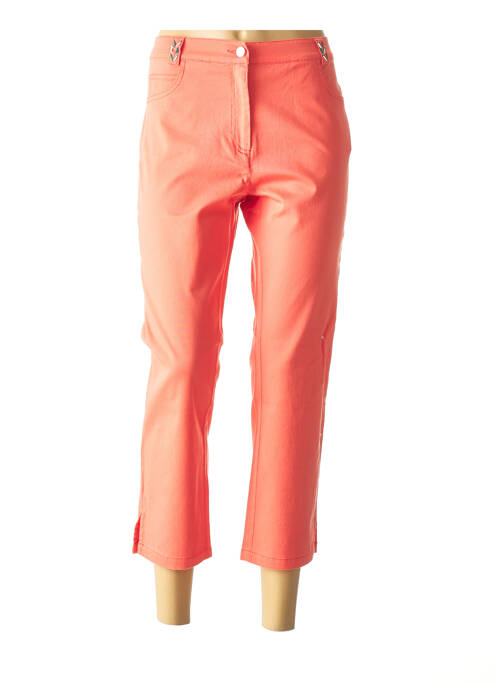 Pantalon trei sferturi roz MADEMOISELLE AMBRE femeie