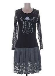 Rochie midi negru LES FILLES DU VENT femme