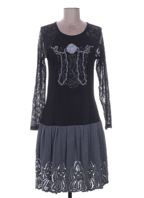 Rochie midi negru LES FILLES DU VENT femeie