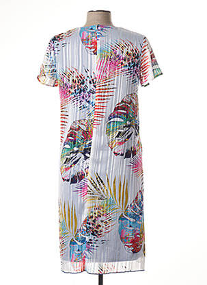 Rochie midi croială fluidă mâneci scurte albastru GUY DUBOUIS femeie