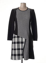 Rochie midi mâneci lungi mâneci lungi negru MERI & ESCA femme