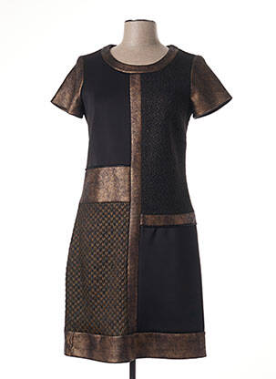 Rochie midi mâneci scurte mâneci scurte negru MERI & ESCA femeie