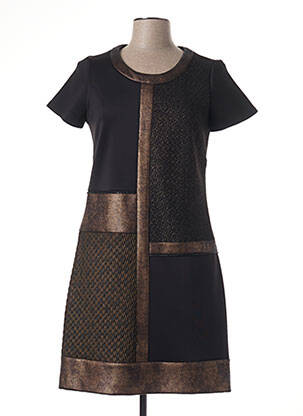 Rochie midi mâneci scurte mâneci scurte negru MERI & ESCA femeie