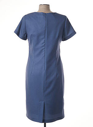 Rochie midi imprimeu floral mâneci scurte albastru GUY DUBOUIS femeie