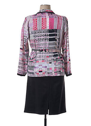 Rochie midi țesătură crep mâneci lungi roz GUY DUBOUIS femeie