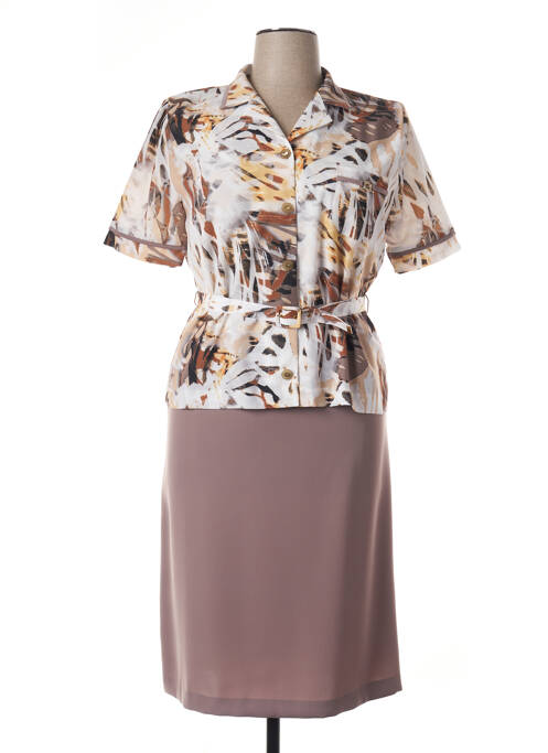 Rochie midi bej GUY DUBOUIS femeie